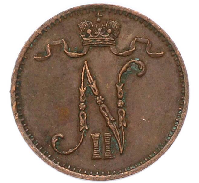 Монета 1 пенни 1906 года Русская Финляндия (Артикул: K10-17001) — Фото №2