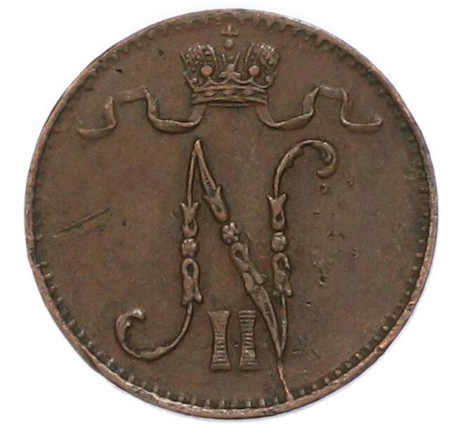 Монета 1 пенни 1903 года Русская Финляндия (Артикул: K10-17004) — Фото №2
