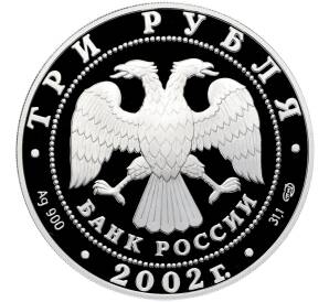 3 рубля 2002 года СПМД «Памятники архитектуры России —Свято-Иоанновский женский монастырь в Санкт-Петербурге» — Фото №2