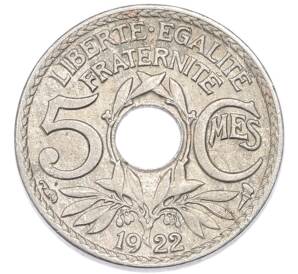 5 сантимов 1922 года Франция — Фото №1