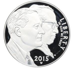 1 доллар 2015 года W США «75 лет фонду March of Dimes» — Фото №1