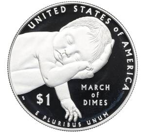 1 доллар 2015 года W США «75 лет фонду March of Dimes» — Фото №2