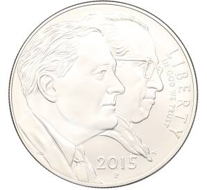 1 доллар 2015 года P США «75 лет фонду March of Dimes» — Фото №1