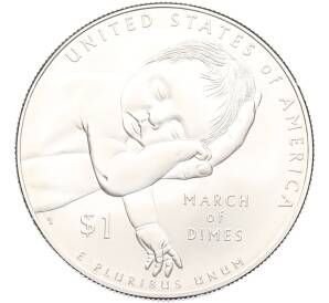 1 доллар 2015 года P США «75 лет фонду March of Dimes» — Фото №2