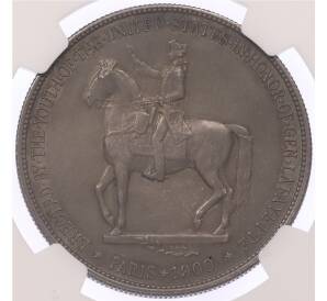 1 доллар 1900 года США «Возведение памятника Лафайет» в слабе NGC (UNC details) — Фото №2