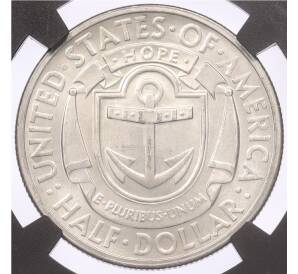 1/2 доллара (50 центов) 1936 года S США «300 лет Род-Айленду» в слабе NGC (MS 9.4) — Фото №2