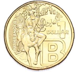 1 доллар 2022 года Австралия «Английский алфавит — Буква B (Бушрейнджеры)» — Фото №1