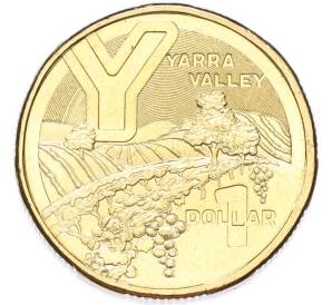 1 доллар 2022 года Австралия «Английский алфавит — Буква Y (Долина Ярра)» — Фото №1