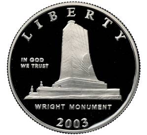 1/2 доллара (50 центов) 2003 года P США «100 лет первому полету — Мемориал братьев Райт» — Фото №2