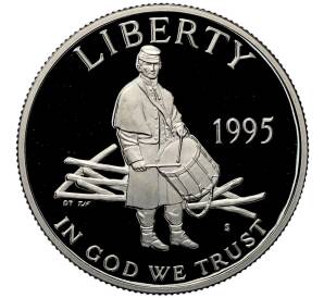 1/2 доллара (50 центов) 1995 года S США «Сражения гражданской войны» — Фото №1