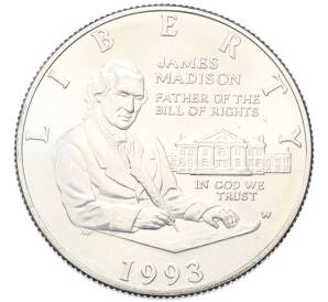 1/2 доллара (50 центов) 1993 года W США «Билль о правах — Джеймс Мэдисон» — Фото №1