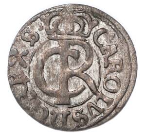 1 солид 1663 года Шведская оккупация Риги — Карл XI — Фото №2