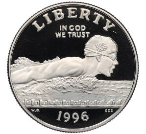 1/2 доллара (50 центов) 1996 года S США «XXVI летние Олимпийские Игры в Атланте 1996 — Плавание» — Фото №1