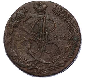 5 копеек 1786 года ЕМ — Фото №1