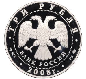 3 рубля 2008 года ММД «Лунный календарь — Год Крысы» — Фото №2