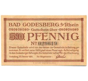 50 пфеннигов 1920 года Германия — город Бад-Годесберг (Нотгельд) — Фото №1