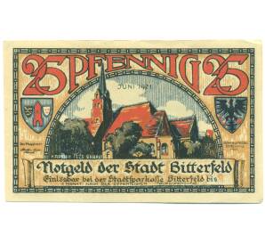 25 пфеннигов 1921 года Германия — город Биттерфельд (Нотгельд) — Фото №1