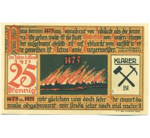25 пфеннигов 1921 года Германия — город Биттерфельд (Нотгельд) — Фото №2