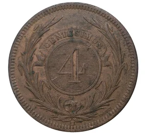 4 сентесимо 1869 года Уругвай