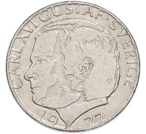 1 крона 1977 года Швеция — Фото №1