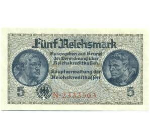 5 рейхсмарок 1940 года Германия (Для окупированных территорий) — Фото №1