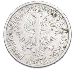 2 злотых 1958 года Польша — Фото №2