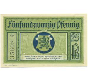 25 пфеннигов 1921 года Германия — город Заальфельд (Нотгельд) — Фото №1