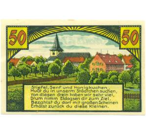 50 пфеннигов 1922 года Германия — город Эльдагзен (Нотгельд) — Фото №2