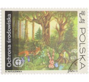 Почтовая марка 5 злотых 1973 года Польша «Охрана природы» — Фото №1