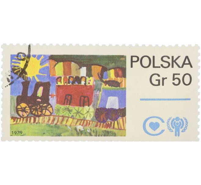 Почтовая марка 50 грошей 1979 года Польша «Год ребёнка» (Артикул: K12-91019) — Фото №1