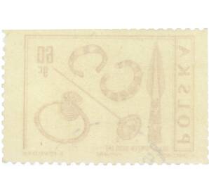 Почтовая марка 60 грошей 1966 года Польша «Оружие и украшения» — Фото №2