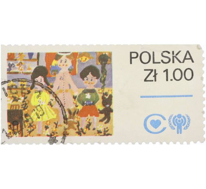 Почтовая марка 1 злотой 1979 года Польша «Год ребёнка» (Артикул: K12-91035) — Фото №1