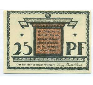 25 пфеннигов 1921 года Германия — Висмар (Нотгельд) — Фото №2