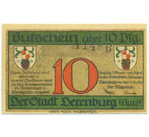 10 пфеннигов 1920 года Германия — Деренбург (Нотгельд) — Фото №1