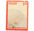 Почтовая марка 1 злотый 50 грошей 1975 года Польша «VII Конгресс польских техников (VII Kongres Technikow Polskich) — Эмблема NOT (Naczelna Organizacja Techniczna) и графики» (Артикул: K8-2550) — Фото №1