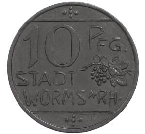 10 пфеннигов 1918 года Германия — город Вормс (Нотгельд) — Фото №2