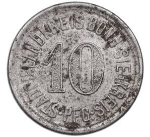 10 пфеннигов 1918 года Германия — город Бонн (Нотгельд) — Фото №2
