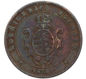 5 пфеннигов 1864 года Саксония — Фото №2