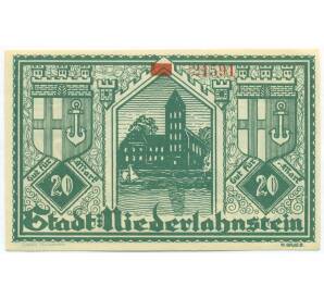 20 марок 1922 года Германия — Нидерланштайн (Нотгельд) — Фото №1