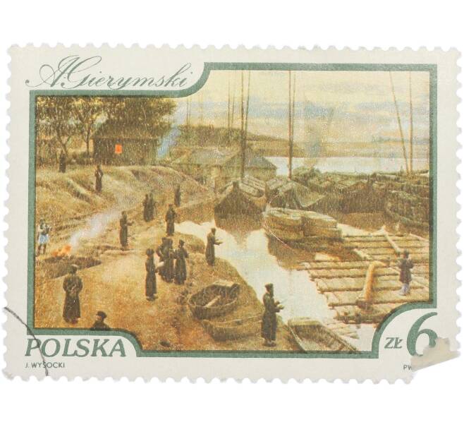 Почтовая марка 6 злотых 1984 года Польша «A. Gierymski — Картина Праздник труб художника Александра Герымского» (Артикул: K8-2745) — Фото №1