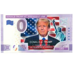 0 евро 2021 года Франция «Euro souvenir — Дональд Трамп (47-й президент США)» (Unusual) — Фото №1