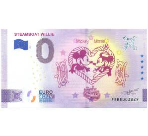 0 евро 2025 года Франция «Euro souvenir — Пароходик Вилли (Микки Маус)» (Unusual) — Фото №1