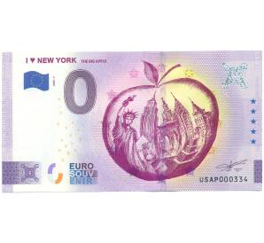 0 евро 2023 года Франция «Euro souvenir — Большое яблоко (Нью-Йорк)» (Unusual) — Фото №1