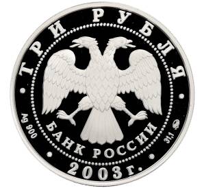3 рубля 2003 года ММД «Памятники архитектуры России — Псковский Кремль» — Фото №2