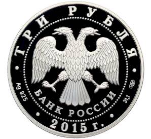 3 рубля 2015 года СПМД «Символы России — Петергоф» — Фото №2