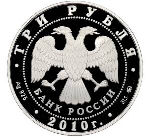 3 рубля 2010 года ММД «ЕврАзЭС — Русская баня» — Фото №2