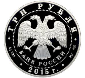 3 рубля 2015 года СПМД «Символы России — Петергоф» (Цветное покрытие) — Фото №2
