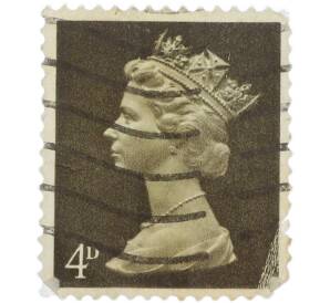 Почтовая марка 4 пенни 1967 года Великобритания «Королева Елизавета II — Серия Машен» — Фото №1
