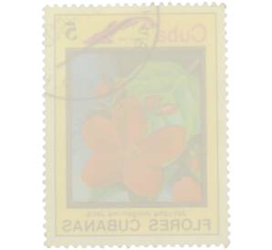 Почтовая марка 5 сентаво 1983 года Куба «Кубинские цветы — Ятрофа цельнокрайняя» — Фото №2