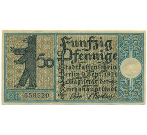 50 пфеннигов 1921 года Германия — город Берлин (Нотгельд) — Фото №2